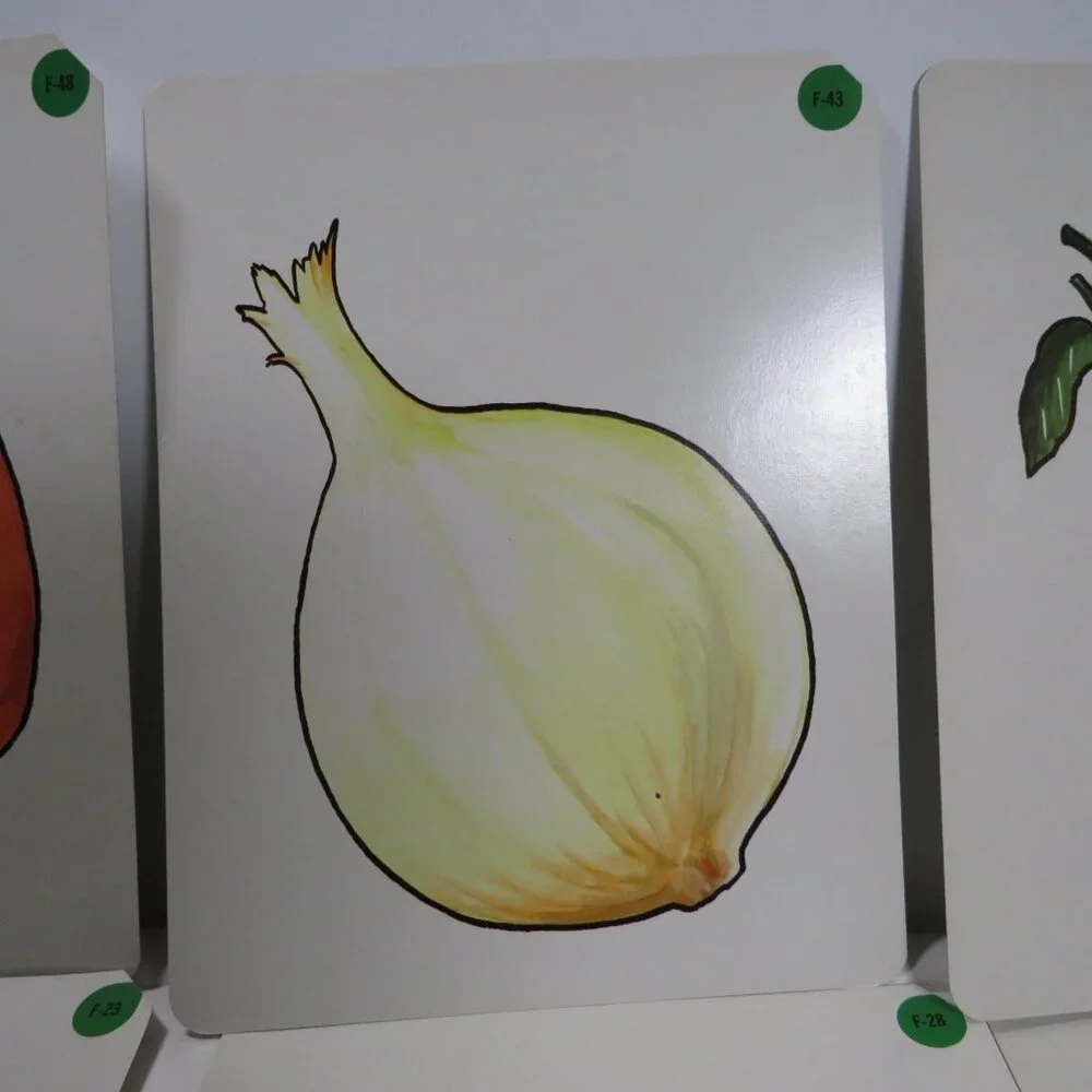 Peabody FOOD 1960s Vegetables (9) cards Vintage Artwork